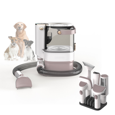 【VOLUAS】 3.2L Pet Grooming Vacuum Kit with Electric Clipper, Dog & Cat Hair Trimmer, Shedding Brush and Suction System, Low Noise Pet Hair Vacuum Grooming Tool