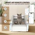 【Selfcleaner】 Smart App-Controlled Self-Cleaning Litter Box with Dual Safety Sensors and Odor-Free System, Automatic Top-Opening Cat Litter Box for Easy Pet Care