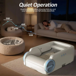 【Selfcleaner】 Smart App-Controlled Self-Cleaning Litter Box with Dual Safety Sensors and Odor-Free System, Automatic Top-Opening Cat Litter Box for Easy Pet Care