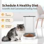 【VOLUAS】 Toya Smart Pet Feeder 4L, Automatic Stainless Steel Bowl, Wifi Controlled via Mobile App, Portable Indoor Dog Food Dispenser